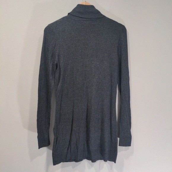 Michael Michael Kors Womens Turtleneck Tunic Sweater Size S Gray Zipper Detail - Picture 6 of 7